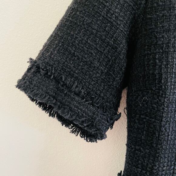 Ecaille Paris Navy Tweed Fitted Dress - Picture 6 of 12